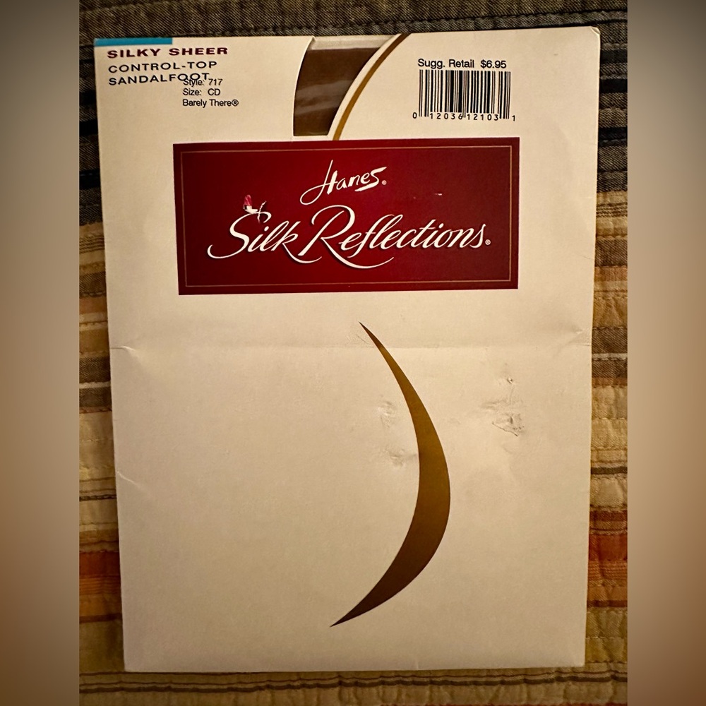 Vintage Hanes Silk Reflections Silky Sheer Control Top Ssndalfoot Size CD